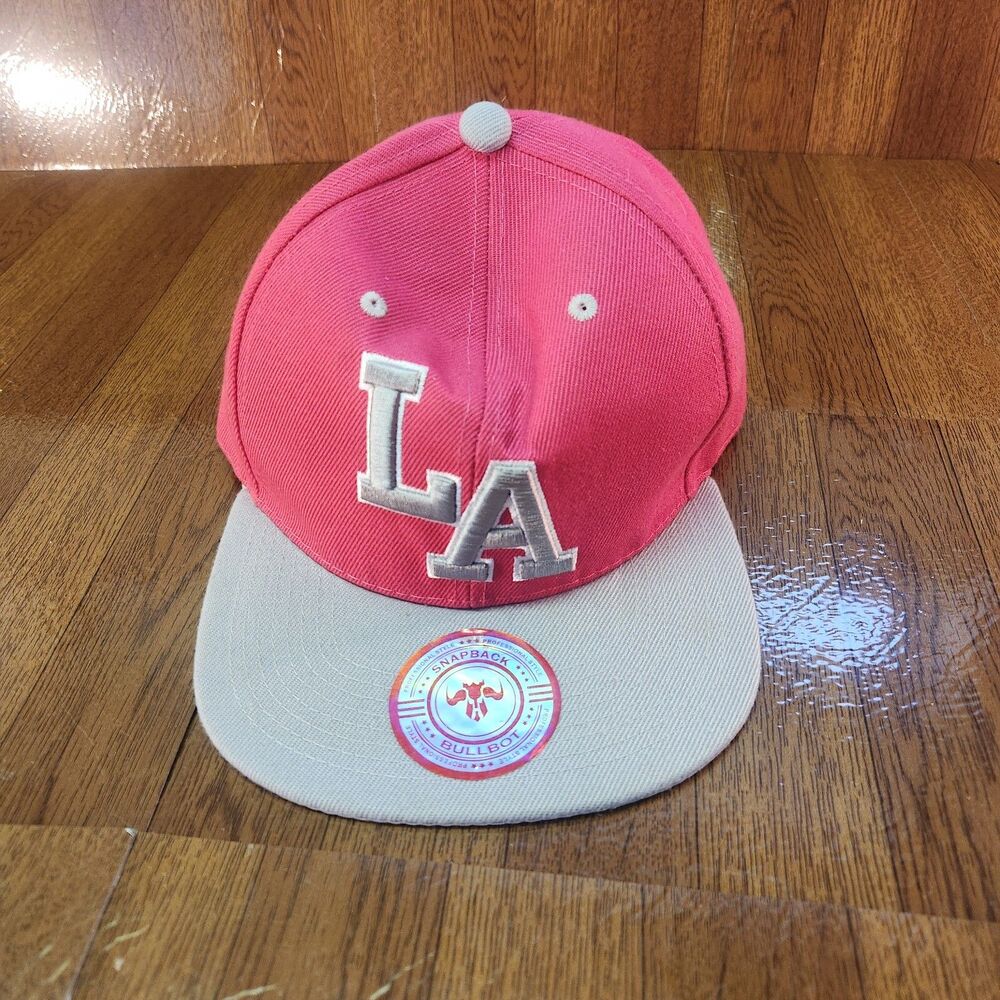 LA Los Angeles Women’s Pink Snapback Hat 6 Panel Adjustable Baseball Cap Bullbot